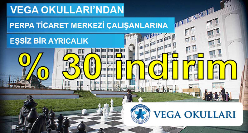 Vega Okullarından Perpa'ya % 30 indirim