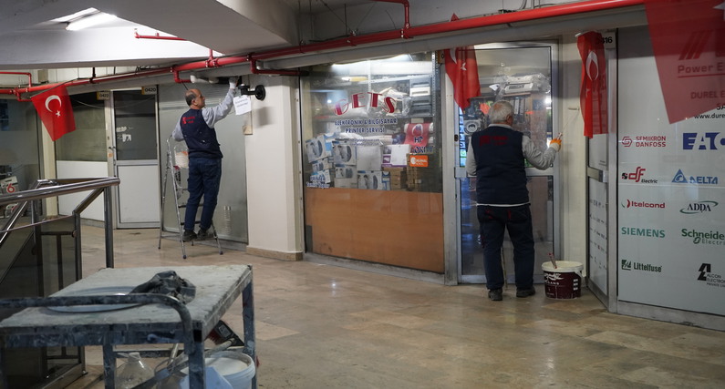 Bina içerisinde boya çalışmalarımız devam ediyor..