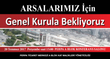 Arsalarımız için genel kurula bekliyoruz
