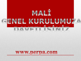 PERPA A BLOK 2023 MALİ GENEL KURUL TOPLANTISINA DAVETLİSİNİZ. 