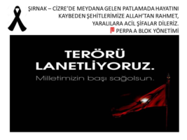 TERÖRÜ LANETLİYORUZ.. MİLLETİMİZİN BAŞISAĞOLSUN ..